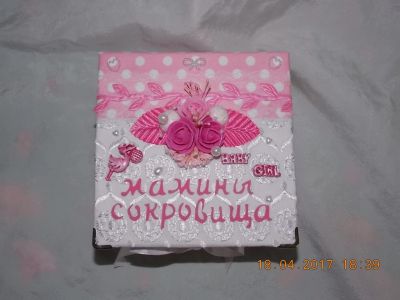 Лот: 9520121. Фото: 1. Шкатулка "Мамины сокровища" 5. Шкатулки
