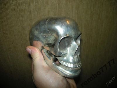 Лот: 5822471. Фото: 1. череп.бронза.13см.европа.скелет... Скульптуры