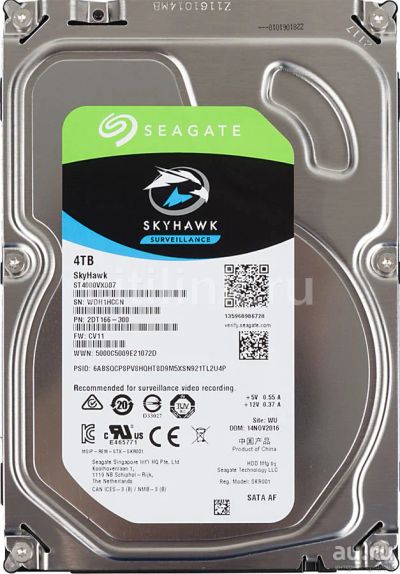 Лот: 8842400. Фото: 1. comp.hdd.#50 Жесткий Seagate SkyHawk... Жёсткие диски