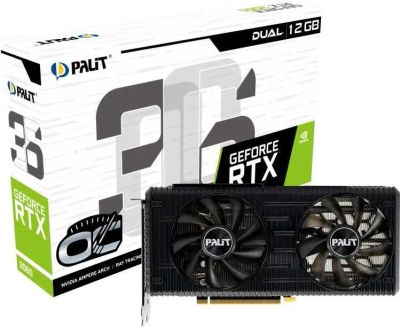 Лот: 17279864. Фото: 1. PALIT RTX 3060 DUAL OC (новая). Видеокарты