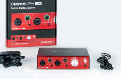 Лот: 19177406. Фото: 1. Focusrite Clarett 2Pre USB (профессиональная... Звуковые карты