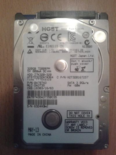 Лот: 6413376. Фото: 1. жесткий диск для ноутбука. Жёсткие диски (HDD)