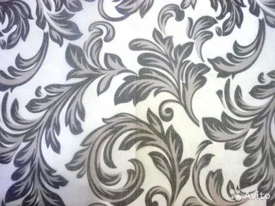 Лот: 7357299. Фото: 1. Портьеры под лен ,серая печать... Шторы, тюль
