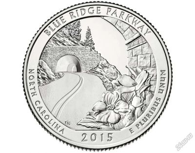 Лот: 5857298. Фото: 1. 25 центов 2015г., парк Северная... Америка