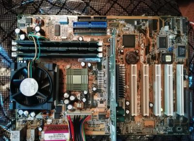 Лот: 12768075. Фото: 1. ASUS TUSL2-C + Intel Pentium III... Материнские платы