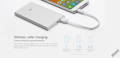Лот: 5951699. Фото: 1. Xiaomi Power Bank 5000 mah (Mi... Зарядные устройства, блоки питания, адаптеры сетевые для смартфонов
