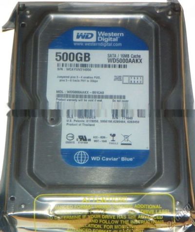 Лот: 5676142. Фото: 1. Жесткий диск WD Caviar Blue WD5000AAKX... Жёсткие диски (HDD)