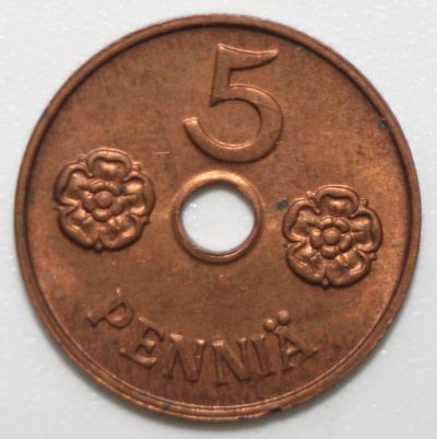 Лот: 6094803. Фото: 1. 5 пенни 1942 год. Финляндия. Европа