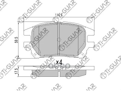 Лот: 21869980. Фото: 1. Тормозные Колодки Tg-678C/Pf1481... Тормозная система