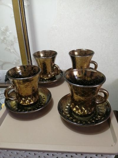 Лот: 19599702. Фото: 1. Набор 4 кофейные кружки пары новые... Кружки, стаканы, бокалы