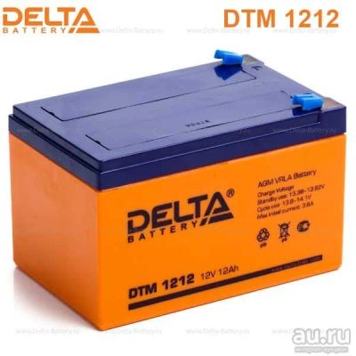 Лот: 9342996. Фото: 1. аккумулятор delta DTM 1212 12V... Аккумуляторы