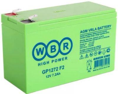 Лот: 19333258. Фото: 1. Аккумулятор WBR GP 1272 F2 12В... Батарейки, аккумуляторы, элементы питания