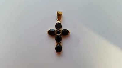 Лот: 11736902. Фото: 1. крест нательный желтое золото... Кулоны, подвески