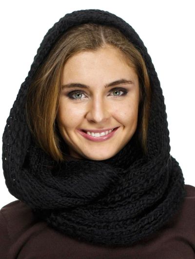 Лот: 6593172. Фото: 1. Шарф - хомут / снуд / круг черный. Шарфы, платки