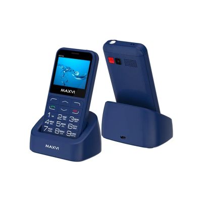 Лот: 25021397. Фото: 1. Сотовый Maxvi B231ds Blue 2sim... Кнопочные мобильные телефоны