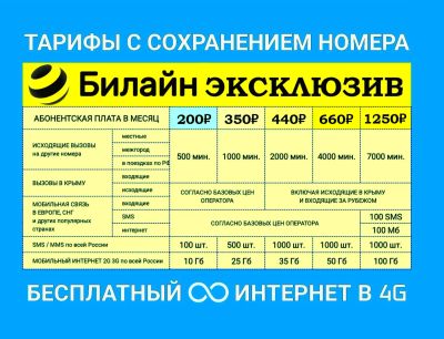 Лот: 20026441. Фото: 1. Билайн тариф эксклюзив , на ваш... SIM-карты, телефонные номера