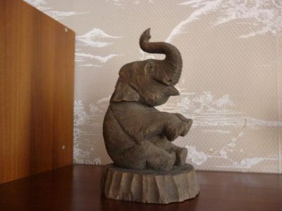 Лот: 5299049. Фото: 1. Деревянный слон ; слон из дерева. Фигурки, статуэтки