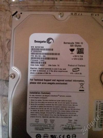 Лот: 2815865. Фото: 1. HDD 320 GB SATA-II ST3320620AS. Жёсткие диски (HDD)