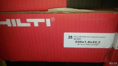 Лот: 9604638. Фото: 1. круги отрезные HILTI 230*1,8*22... Расходные материалы, сменные насадки