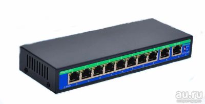 Лот: 9744236. Фото: 1. tscam.poe PoE switch коммутатор... Видеонаблюдение