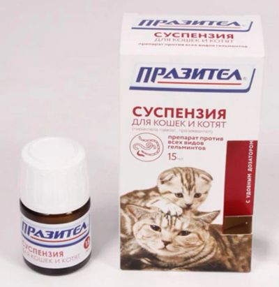 Лот: 18391071. Фото: 1. Празител суспензия для кошек и... Лекарства для животных, ветеринарные препараты