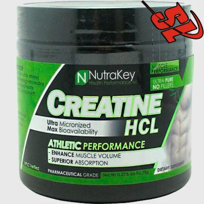 Лот: 7063781. Фото: 1. Creatine HCL (125порций) от NutraKey... Спортивное питание, витамины