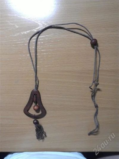 Лот: 2242293. Фото: 1. Подвеска деревянная колокольчик. Бижутерия ручной работы