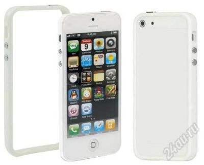 Лот: 2639223. Фото: 1. Бампер (Чехол) iPhone 5/5S (Белый... Чехлы, бамперы