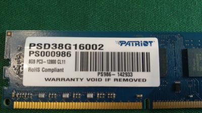 Лот: 11855153. Фото: 1. оперативная память ddr 3 patriot... Оперативная память