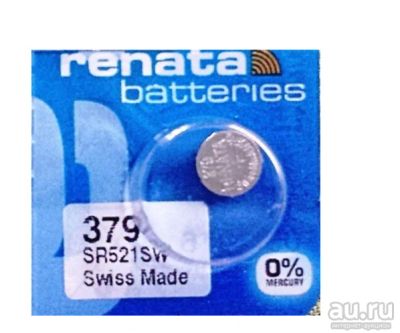 Лот: 17642564. Фото: 1. Renata SR521SW, 1.55V (AG0). Батарейки, аккумуляторы, элементы питания