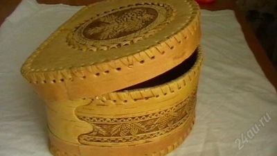 Лот: 867772. Фото: 1. Шкатулка большая из бересты (ручная... Разное