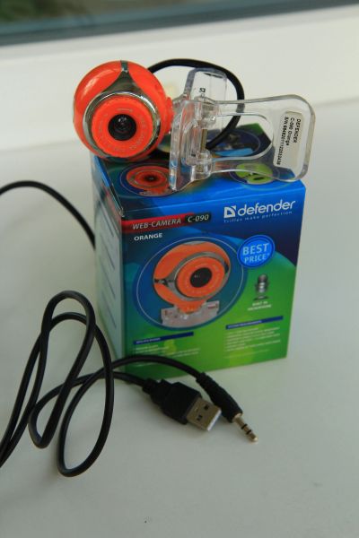 Лот: 11670341. Фото: 1. Веб-камера Defender С-090 Orange. Веб-камеры