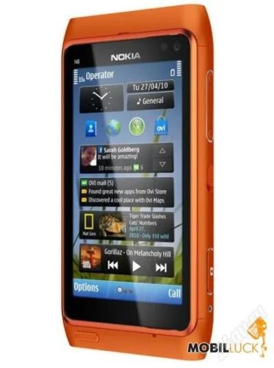Лот: 1232605. Фото: 1. Nokia n8 рыжий :) original. Смартфоны