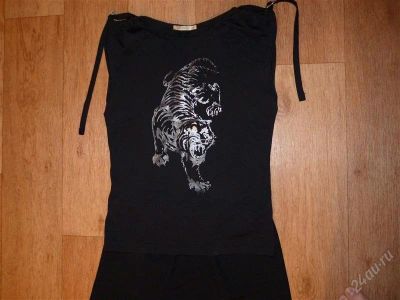 Лот: 1589200. Фото: 1. Маечка с принтом. H&M. Блузы, рубашки, водолазки