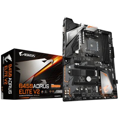 Лот: 20296568. Фото: 1. Топ плата Gigabyte B450 AORUS... Материнские платы