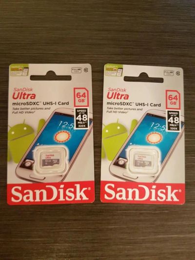 Лот: 7632370. Фото: 1. Карта памяти Sandisk Ultra microSDXC... Карты памяти