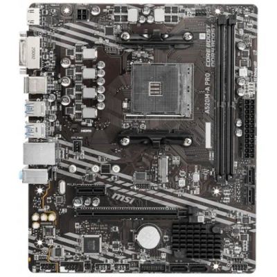 Лот: 24946924. Фото: 1. Мат.плата SocAM4 AMD A520 MSI... Материнские платы