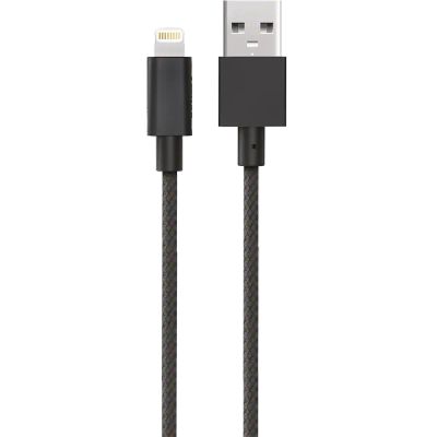 Лот: 22025716. Фото: 1. Кабель Everstone Lightning EV-CAB-LGHT-1-BRD-MTL-Black... Дата-кабели, переходники