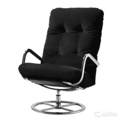 Лот: 5320883. Фото: 1. Дизайнерское кресло IKEA. Черное... Кресла, пуфы