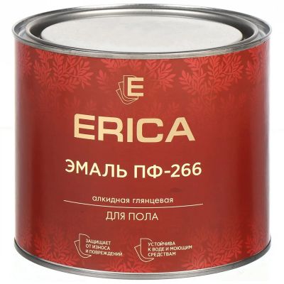 Лот: 24085900. Фото: 1. Эмаль Erica, ПФ-266, для пола... Краски, лаки, растворитель