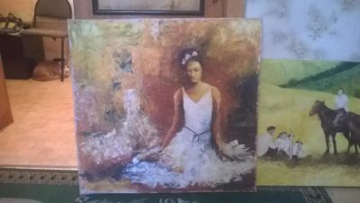 Лот: 4898627. Фото: 1. катрина маслом. Картины, рисунки