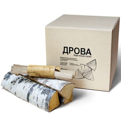 Лот: 19032312. Фото: 1. Дрова березовые сухие 7кг упаковка. Мангалы, грили, коптильни