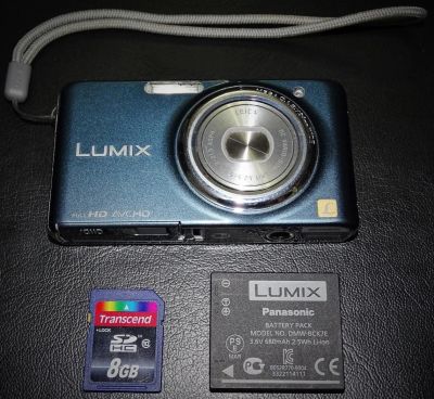 Лот: 4972632. Фото: 1. Panasonic Lumix DMC-FX77 Blue... Цифровые компактные