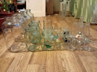 Лот: 20672625. Фото: 1. Стеклянные банки 18шт, бутылки... Контейнеры, банки
