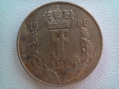 Лот: 14545091. Фото: 1. Монета Люксембурга 5 франков... Европа