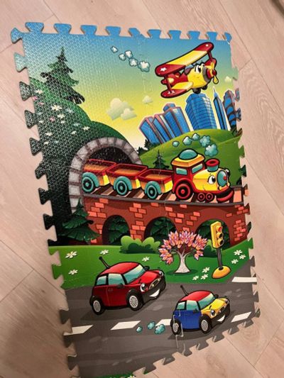 Лот: 24671089. Фото: 1. Мягкий коврик пазл. Развивающие коврики