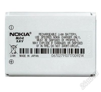 Лот: 2427943. Фото: 1. Акб BLC-2 оригинал Nokia 3310... Аккумуляторы