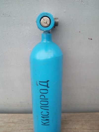 Лот: 13922220. Фото: 1. баллон кислородный маленький... Красноярск