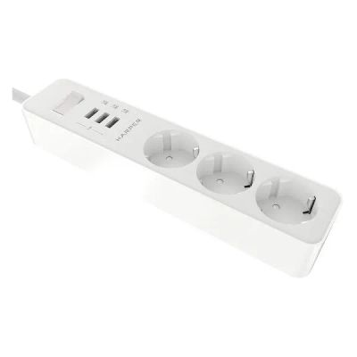 Лот: 24492149. Фото: 1. Удлинитель Harper UCH-315 White. Удлинители, тройники, сетевые фильтры