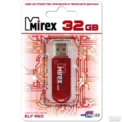 Лот: 16172778. Фото: 1. USB 32 Gb Mirex Elf Red код товара... USB-флеш карты